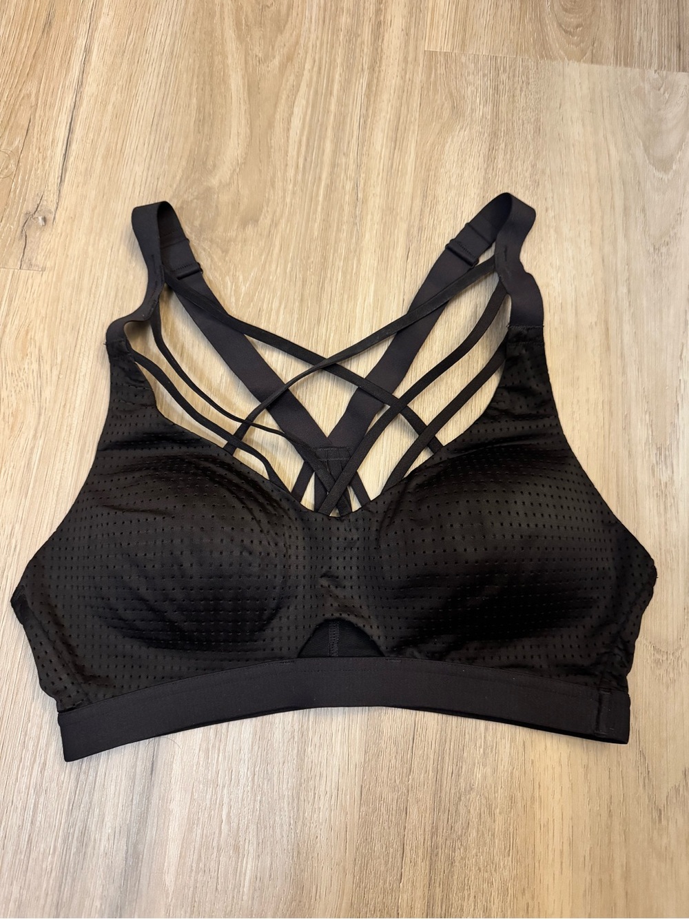 Victoria's Secret Victoria Sport Black Strappy Sports Bra 34B